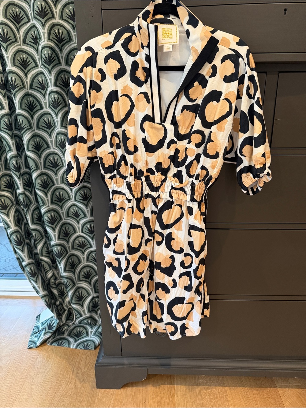 Emily McCarthy leopard pull over dress with pockets